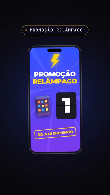 Vídeo animado de promoção relâmpago com contagem regressiva