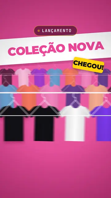 Vídeo animado de coleção nova de loja de roupa
